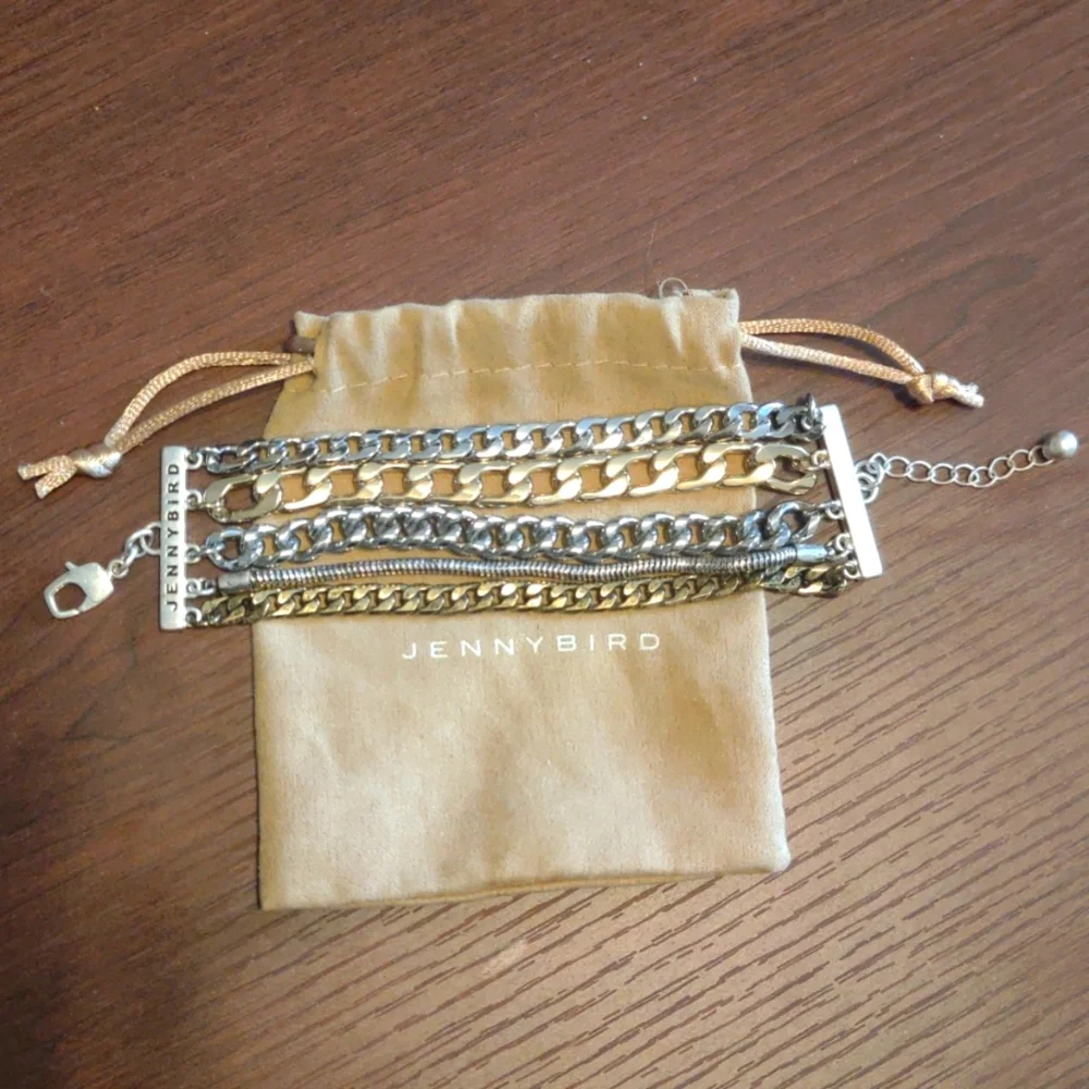 Jenny Bird Silver and Gold Chain Bracelet - Picture 1 of 7